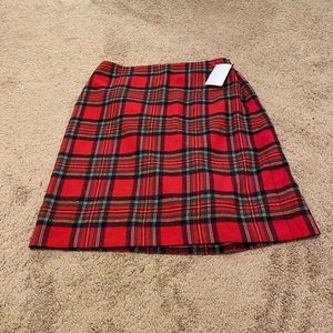 Talbots Red Plaid Skirt
